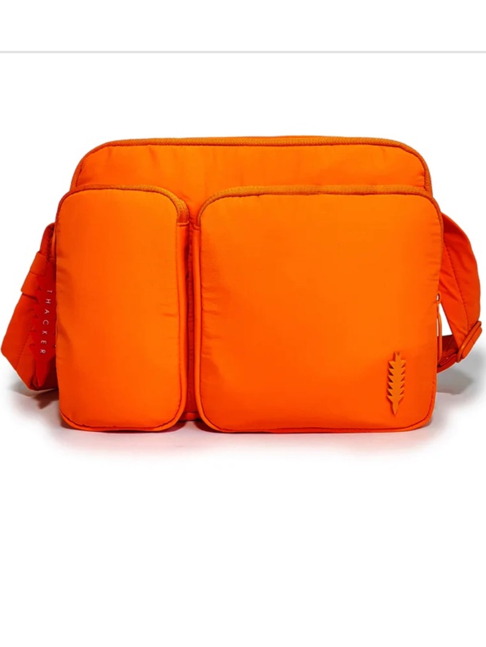 Thacker New York Cloud 
Organizer Crossbody Bag in Orange Papaya